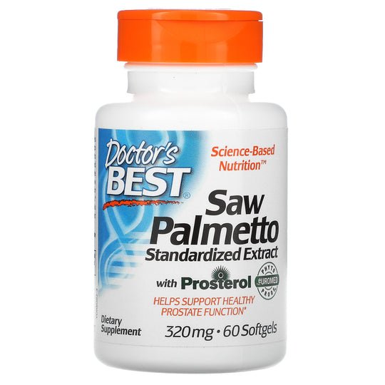 Doctor's BEST Стимулятор тестостерона Doctor's Best Saw Palmetto with Palmetto, 60 капсул, , 