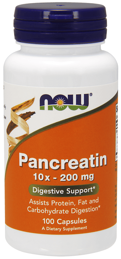Pancreatin 10X - 200 mg, 100 pcs, Now. Special supplements. 