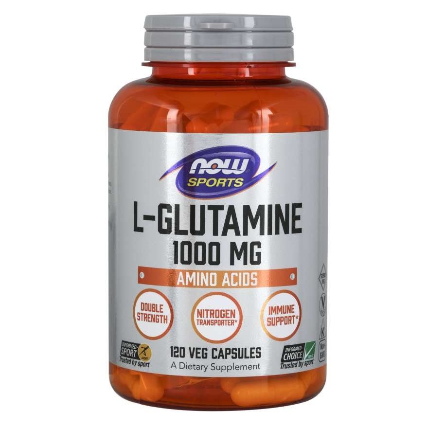 Аминокислота NOW Sports L-Glutamine 1000 mg, 120 капсул,  ml, Now. Aminoácidos. 