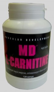 L-Carnitine, 120 шт, MD. L-карнитин. Снижение веса Поддержание здоровья Детоксикация Стрессоустойчивость Снижение холестерина Антиоксидантные свойства 