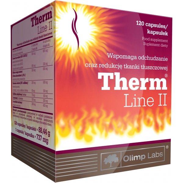 Therm Line II, 120 piezas, Olimp Labs. L-carnitina. Weight Loss General Health Detoxification Stress resistance Lowering cholesterol Antioxidant properties 