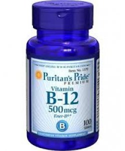 Vitamin B-12 500 mcg, 100 шт, Puritan's Pride. Витамин B. Поддержание здоровья 
