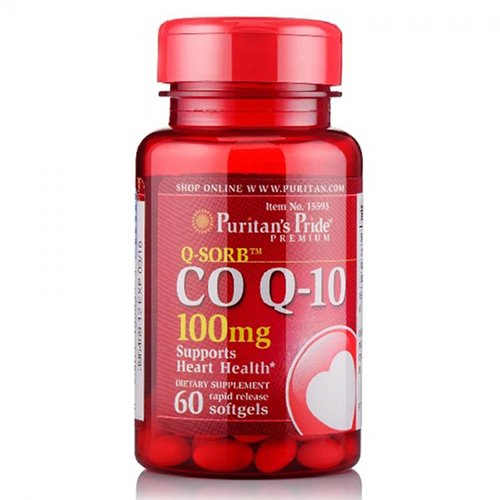 Co Q-10 100 mg, 60 piezas, Puritan's Pride. Coenzym Q10. General Health Antioxidant properties CVD Prevention Exercise tolerance 
