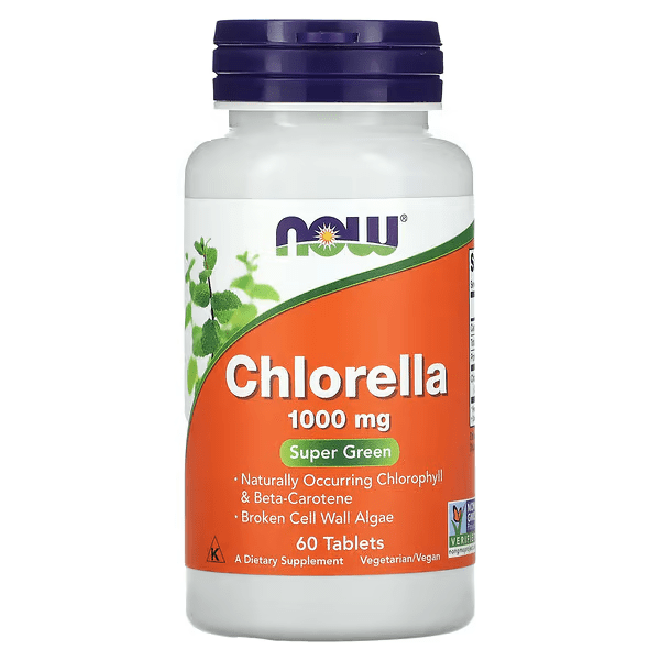 Chlorella 1000 mg NOW Foods 60 Tabs,  мл, Now. Спец препараты. 