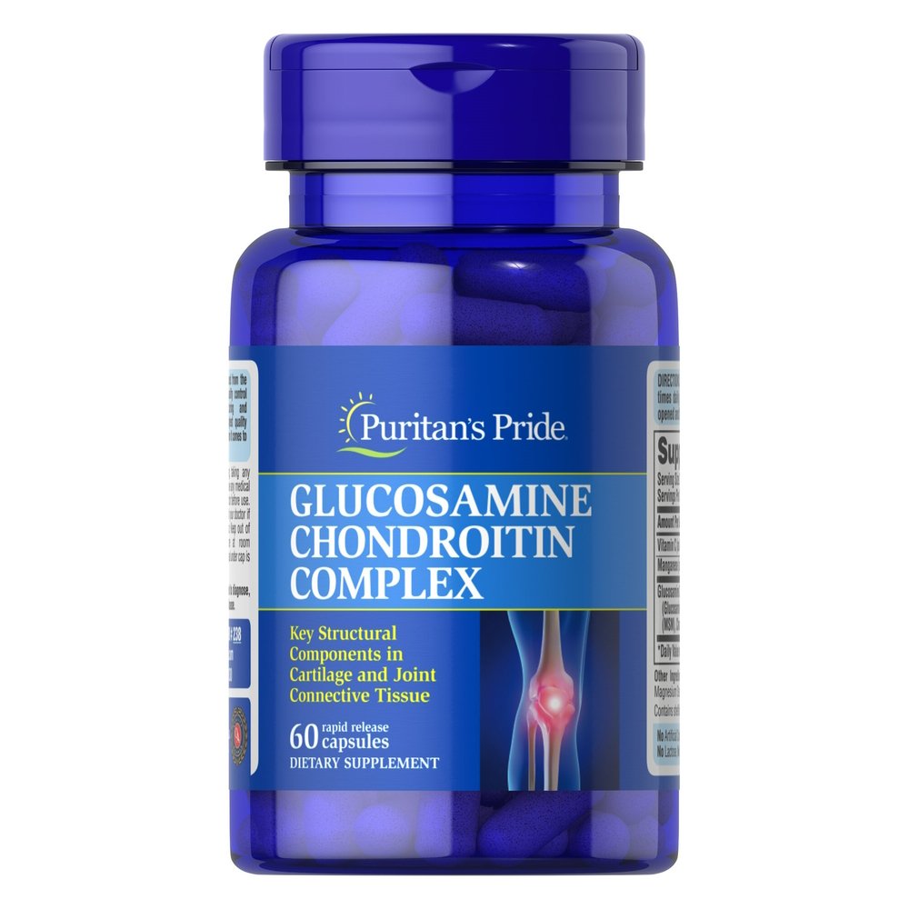 Для суставов и связок Puritan's Pride Glucosamine Chondroitin Complex, 60 капсул,  ml, Puritan's Pride. For joints and ligaments. General Health Ligament and Joint strengthening 