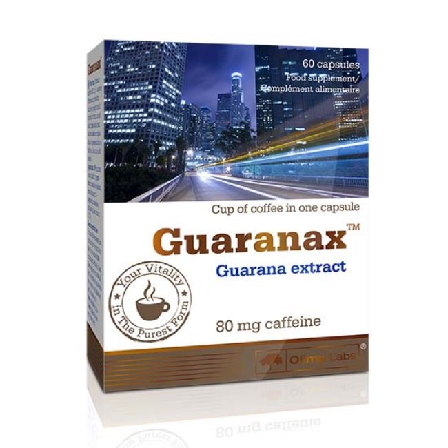 Предтренировочный комплекс Olimp Guaranax, 60 капсул,  ml, Olimp Labs. Guarana. Weight Loss Energy & Endurance Appetite reducing Strength enhancement 