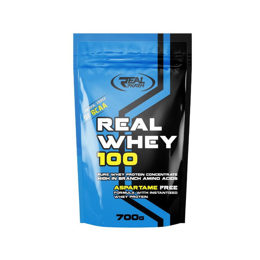 Сывороточный протеин концентрат Real Pharm Real Whey 100 700 грамм Печенье,  ml, Real Pharm. Whey Concentrate. Mass Gain स्वास्थ्य लाभ Anti-catabolic properties 