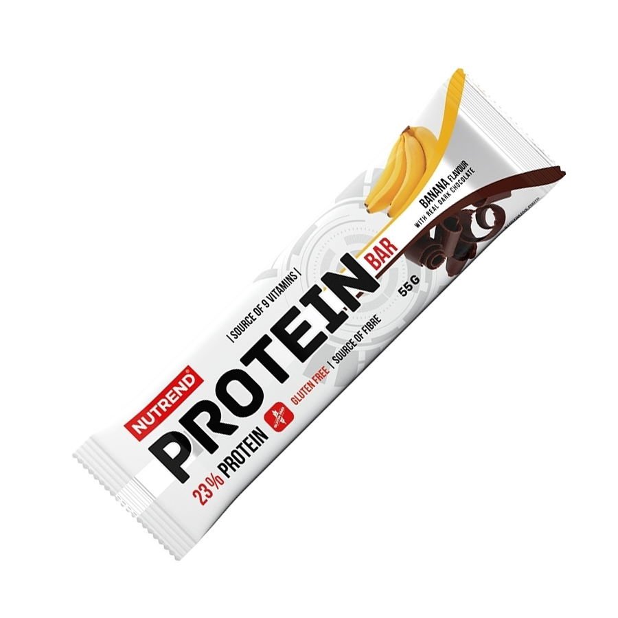 Батончик Nutrend Protein Bar 23%, 55 грамм Банан в черном шоколаде,  мл, Nutrend. Батончик. 