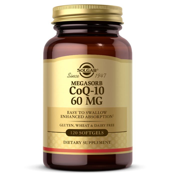 Витамины и минералы Solgar Megasorb CoQ-10 60 mg, 120 капсул,  мл, Solgar. Витамины и минералы. Поддержание здоровья Укрепление иммунитета 