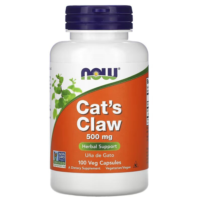 Натуральная добавка NOW Cat's Claw 500 mg, 100 капсул,  мл, Now. Hатуральные продукты. Поддержание здоровья 
