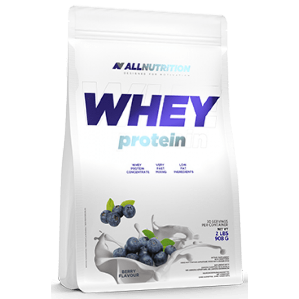 Сывороточный протеин концентрат AllNutrition Whey Protein (900 г) алл нутришн Blueberry,  мл, AllNutrition. Сывороточный концентрат. Набор массы Восстановление Антикатаболические свойства 