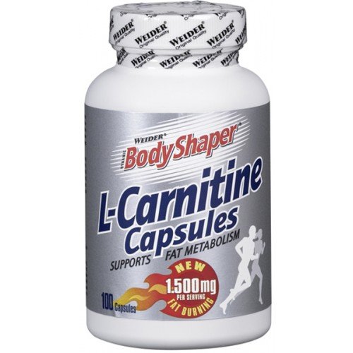 L-Carnitine Capsules, 100 шт, Weider. L-карнитин. Снижение веса Поддержание здоровья Детоксикация Стрессоустойчивость Снижение холестерина Антиоксидантные свойства 