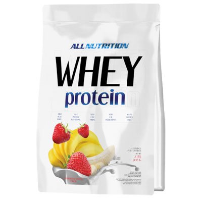 AllNutrition Whey Protein 908 г Белый шоколад с клубникой,  мл, AllNutrition. Сывороточный концентрат. Набор массы Восстановление Антикатаболические свойства 