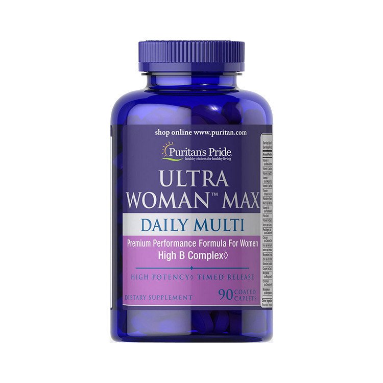 Puritan's Pride Витамины для женщин Puritan's Pride Ultra Woman Max Daily Multi (90 капс) пуританс прайд ультра вумен, , 90 