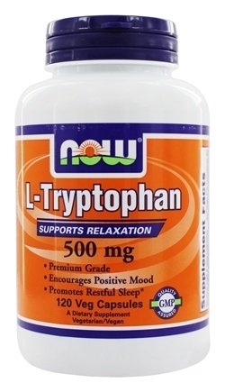L-Tryptophan 500 mg, 120 pcs, Now. Amino Acids. 