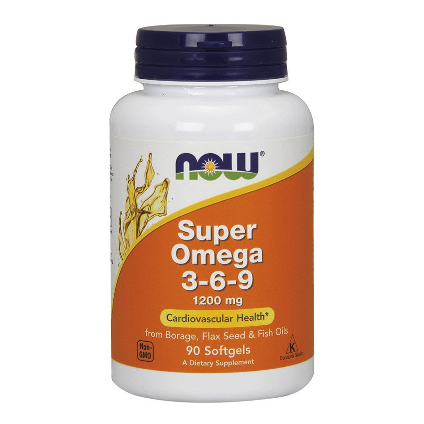 Now Супер Омега 3-6-9  Now Foods Super Omega 3-6-9 1200 mg (90 капс) рыбий жир нау фудс, , 90 