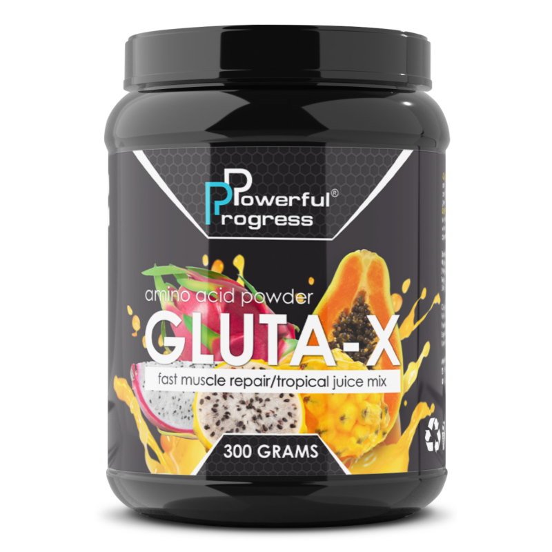 Аминокислота Powerful Progress Gluta-X, 300 грамм Фруктовый пунш,  мл, Powerful Progress. Аминокислоты. 