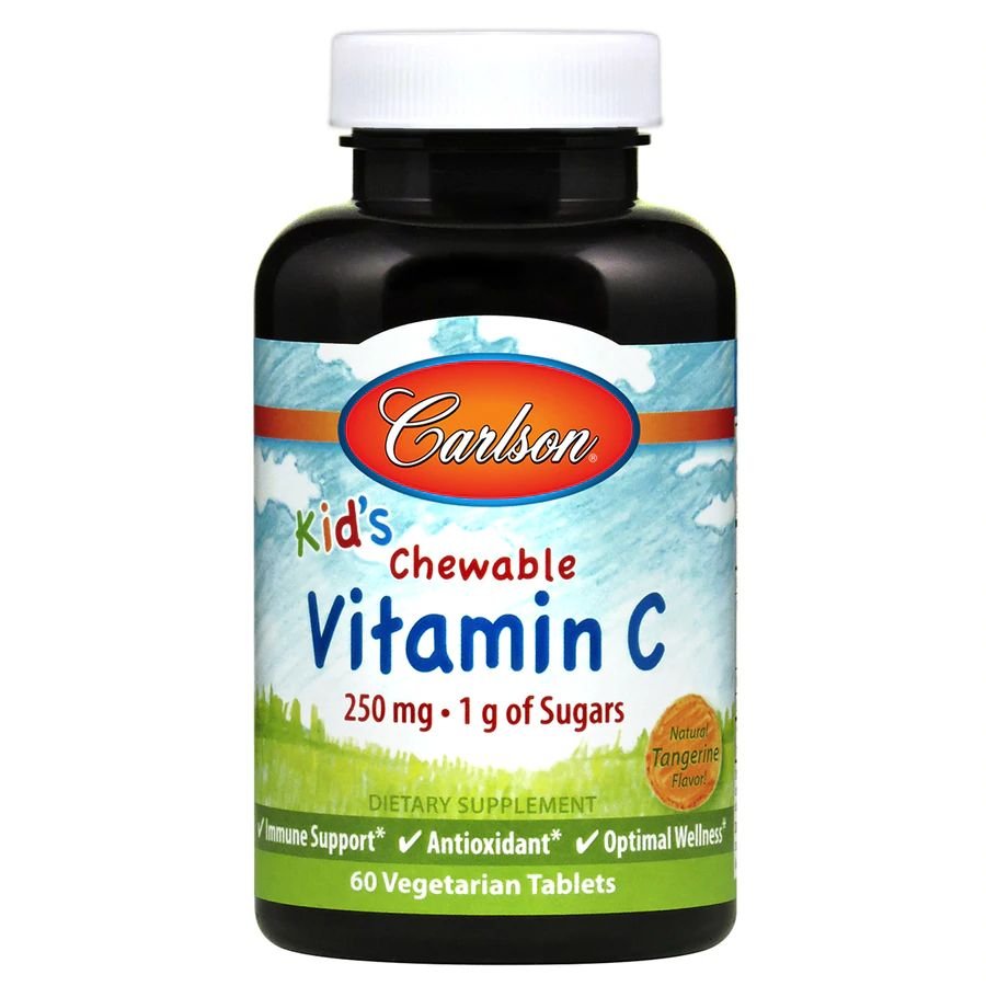 Витамины и минералы Carlson Labs Kid's Chewable Vitamin C, 60 таблеток,  ml, Carlson Labs. Vitamins and minerals. General Health Immunity enhancement 