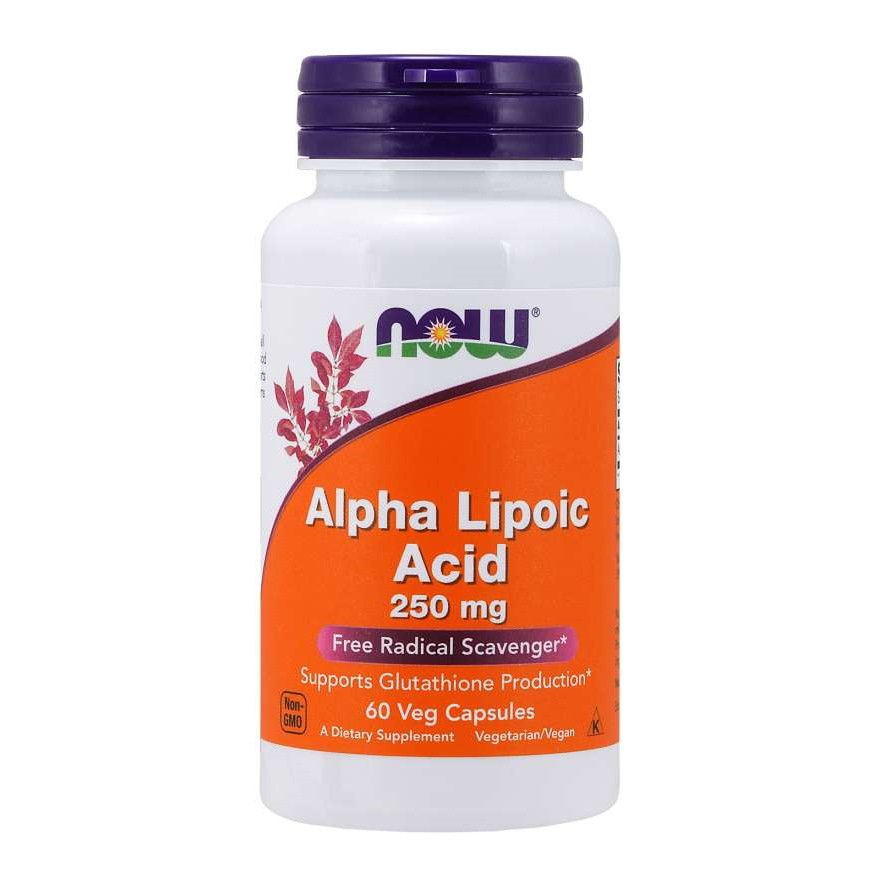 Now Витамины и минералы NOW Alpha Lipoic Acid 250 mg, 60 вегакапсул, , 