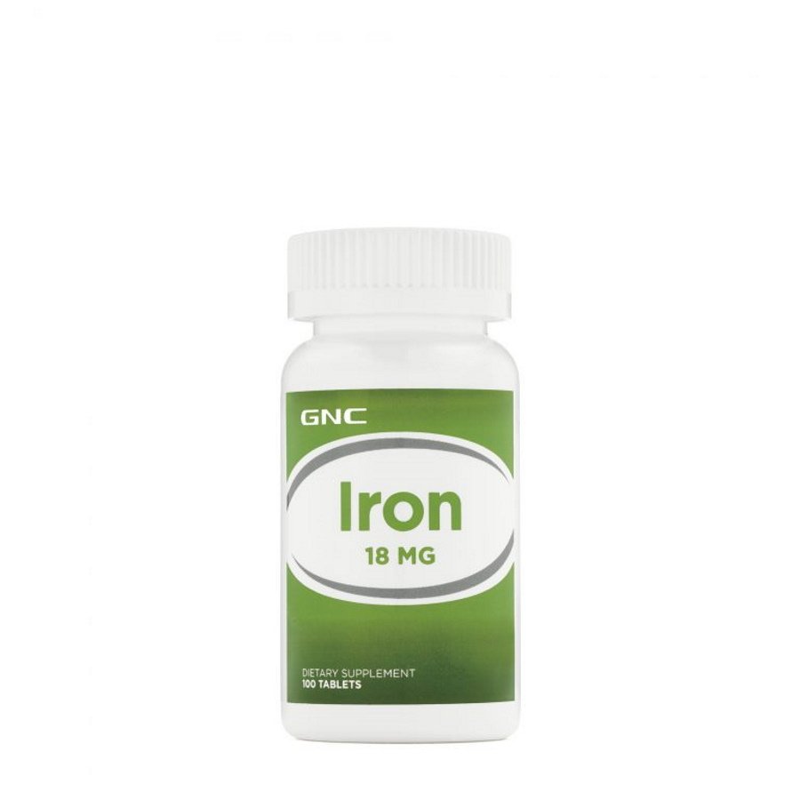 Витамины и минералы GNC Iron 18 mg, 100 таблеток,  мл, GNC. Витамины и минералы. Поддержание здоровья Укрепление иммунитета 