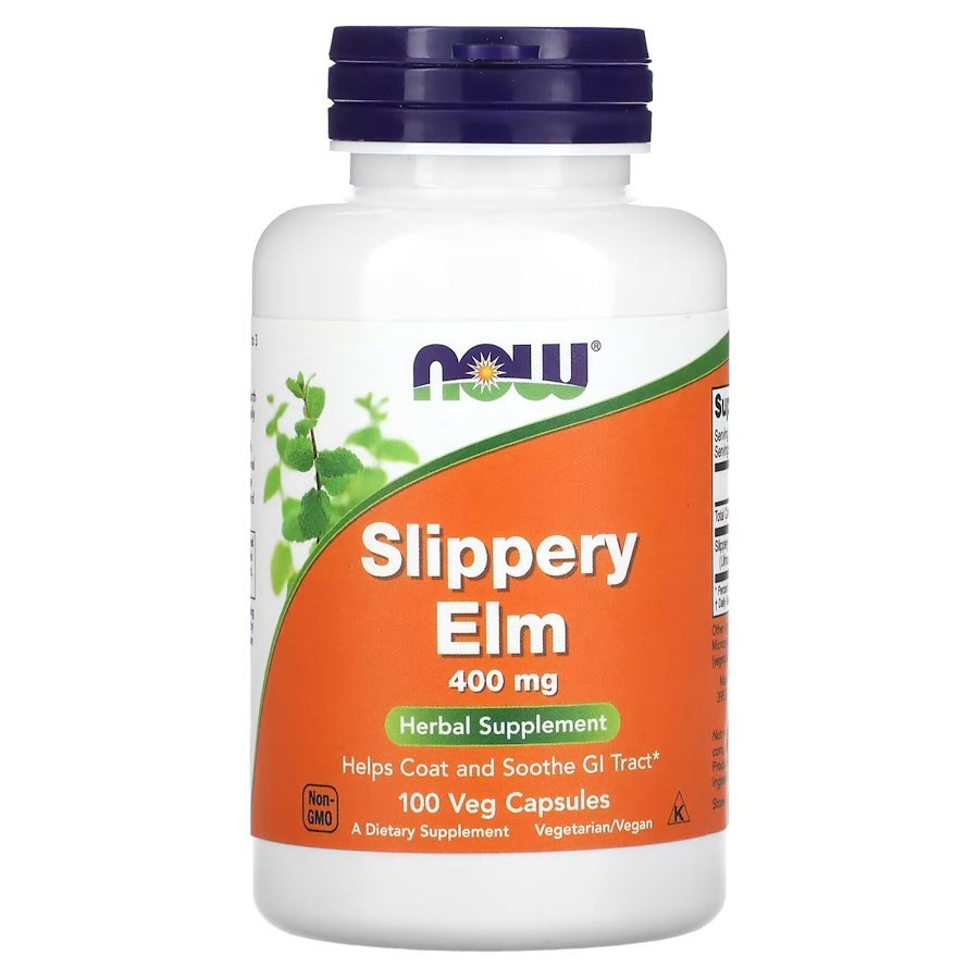 Натуральная добавка NOW Slippery Elm 400 mg, 100 вегакапсул,  мл, Now. Hатуральные продукты. Поддержание здоровья 
