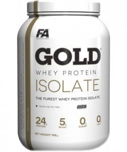 Gold Whey Protein Isolate, 908 г, Fitness Authority. Сывороточный изолят. Сухая мышечная масса Снижение веса Восстановление Антикатаболические свойства 