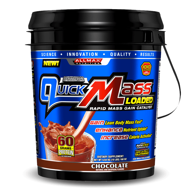 QuickMass Loaded, 4540 g, AllMax. Gainer. Mass Gain Energy & Endurance recovery 