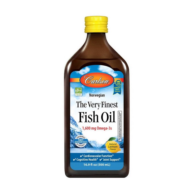 Омега 3 Carlson Labs The Very Finest Fish Oil 1,600 mg Omega-3s 500 мл,  мл, Carlson Labs. Омега 3 (Рыбий жир). Поддержание здоровья Укрепление суставов и связок Здоровье кожи Профилактика ССЗ Противовоспалительные свойства 