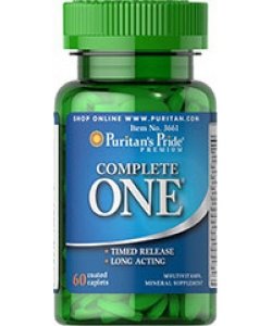 Complete One, 60 pcs, Puritan's Pride. Vitamin Mineral Complex. General Health Immunity enhancement 