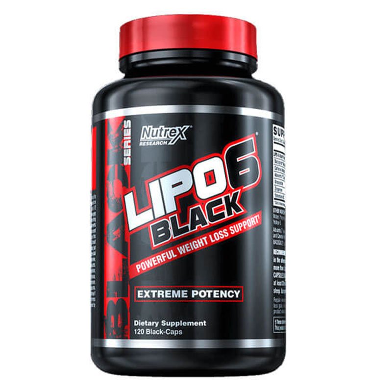 Жиросжигатель Nutrex Research Lipo-6 Black Extreme Potency, 120 капсул,  ml, Nutrex Research. Fat Burner. Weight Loss Fat burning 