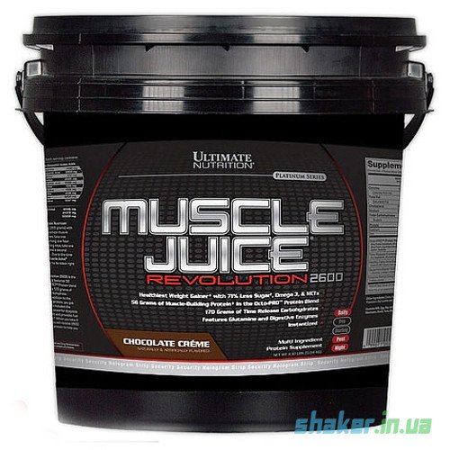 Гейнер для набора массы Ultimate Nutrition Muscle Juice Revolution (5 кг) ультимейт масл джус strawberry,  мл, Ultimate Nutrition. Гейнер. Набор массы Энергия и выносливость Восстановление 