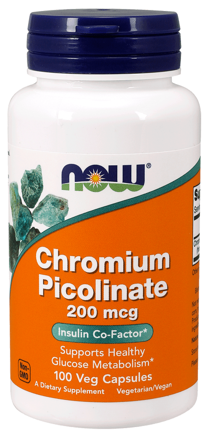 Піколінат хрому NOW Foods Chromium Picolinate 200 mcg 250 Vcaps,  ml, Now. Suplementos especiales. 