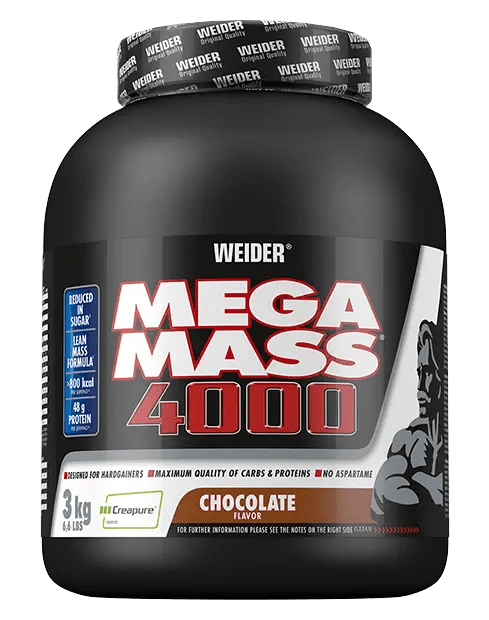 Гейнер Weider Mega Mass 4000 3 kg (Chocolate),  мл, Weider. Гейнер. Набор массы Энергия и выносливость Восстановление 