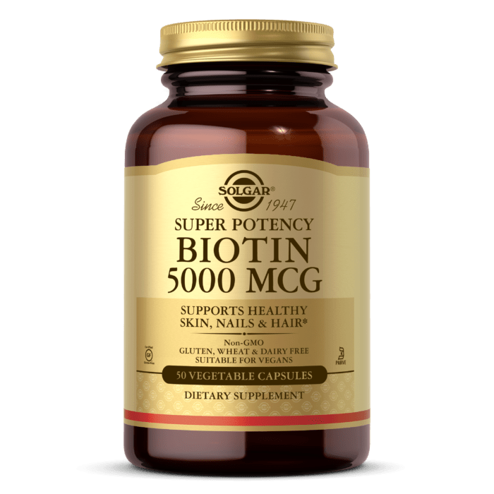 Биотин Солгар Solgar Biotin 5000 mcg (50 капс) витамин б7 солгар,  мл, Solgar. Витамин B. Поддержание здоровья 