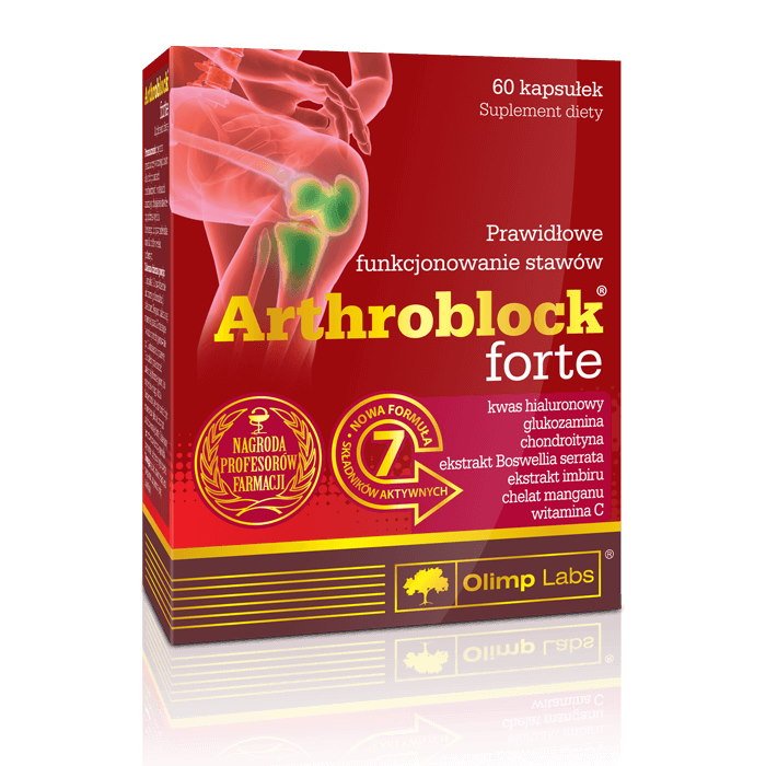 Для суставов и связок Olimp Arthroblock Forte, 60 капсул,  ml, Olimp Labs. Para articulaciones y ligamentos. General Health Ligament and Joint strengthening 