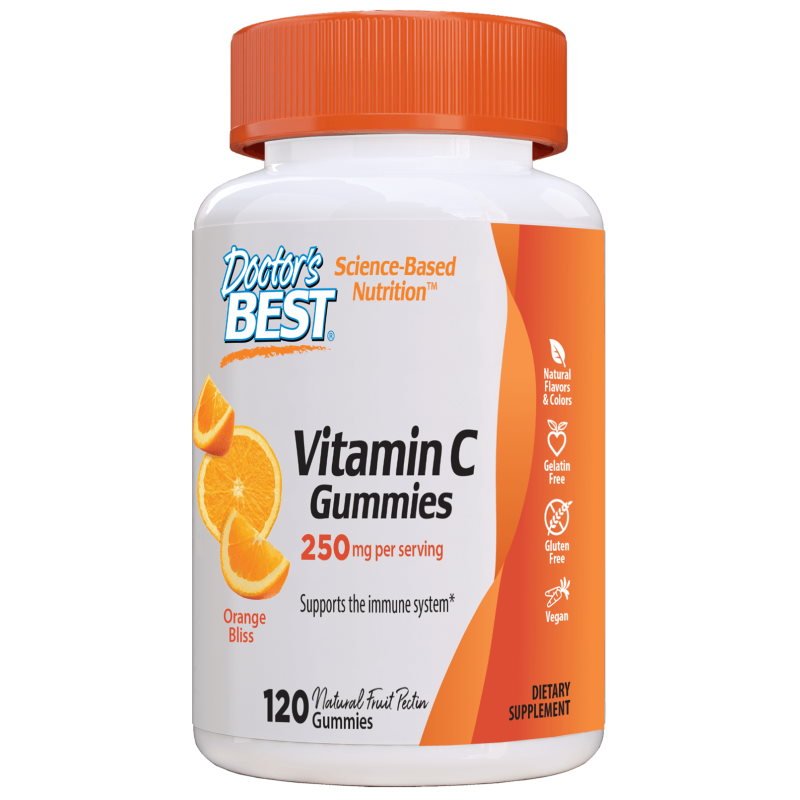 Витамины и минералы Doctor's Best Vitamin C 250 mg, 120 таблеток Апельсин,  ml, Doctor's BEST. Vitamin C. General Health Immunity enhancement 