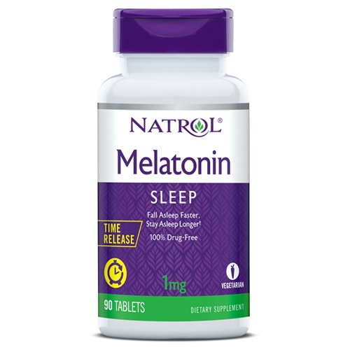 Восстановитель Natrol Melatonin 1mg Time Release, 90 таблеток,  мл, Natrol. Послетренировочный комплекс. Восстановление 