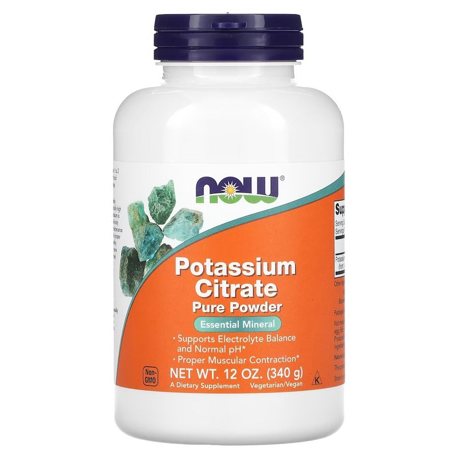 Витамины и минералы NOW Potassium Citrate, 340 грамм,  ml, Now. Vitamins and minerals. General Health Immunity enhancement 