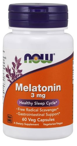 Now Melatonin 3 mg 60 капс Без вкуса,  мл, Now. Мелатонин. Улучшение сна Восстановление Укрепление иммунитета Поддержание здоровья 