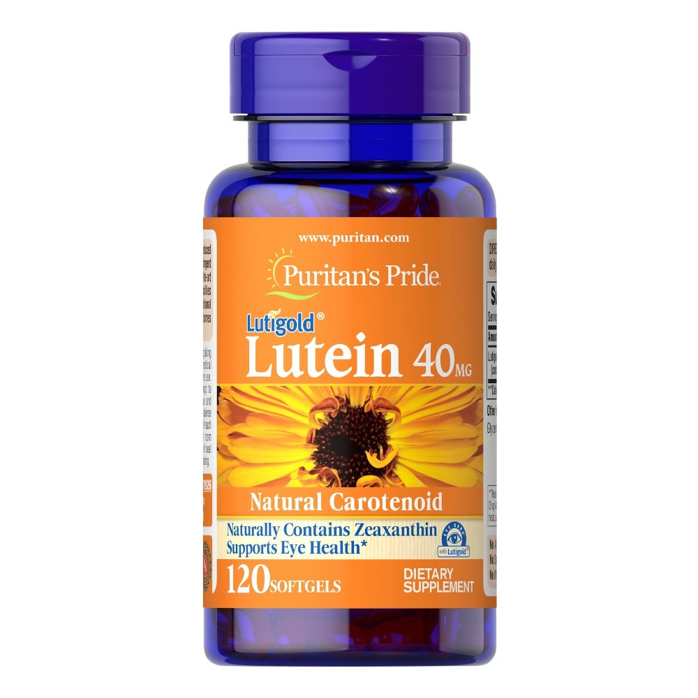 Puritan's Pride Натуральная добавка Puritan's Pride Lutein 40 mg with Zeaxanthin, 120 капсул, , 