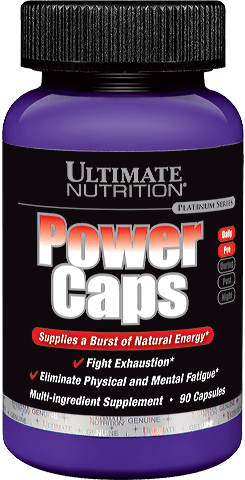 Power Caps, 90 шт, Ultimate Nutrition. Энергетик. Энергия и выносливость 