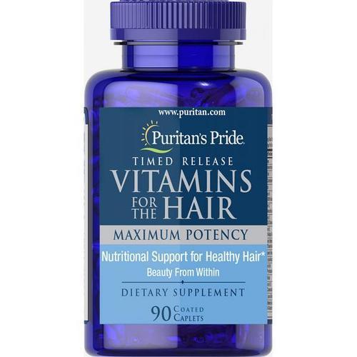 Puritan's Pride Витамины для женщин Puritan's Pride Vitamins for hair Time Release 90 капсул, , 