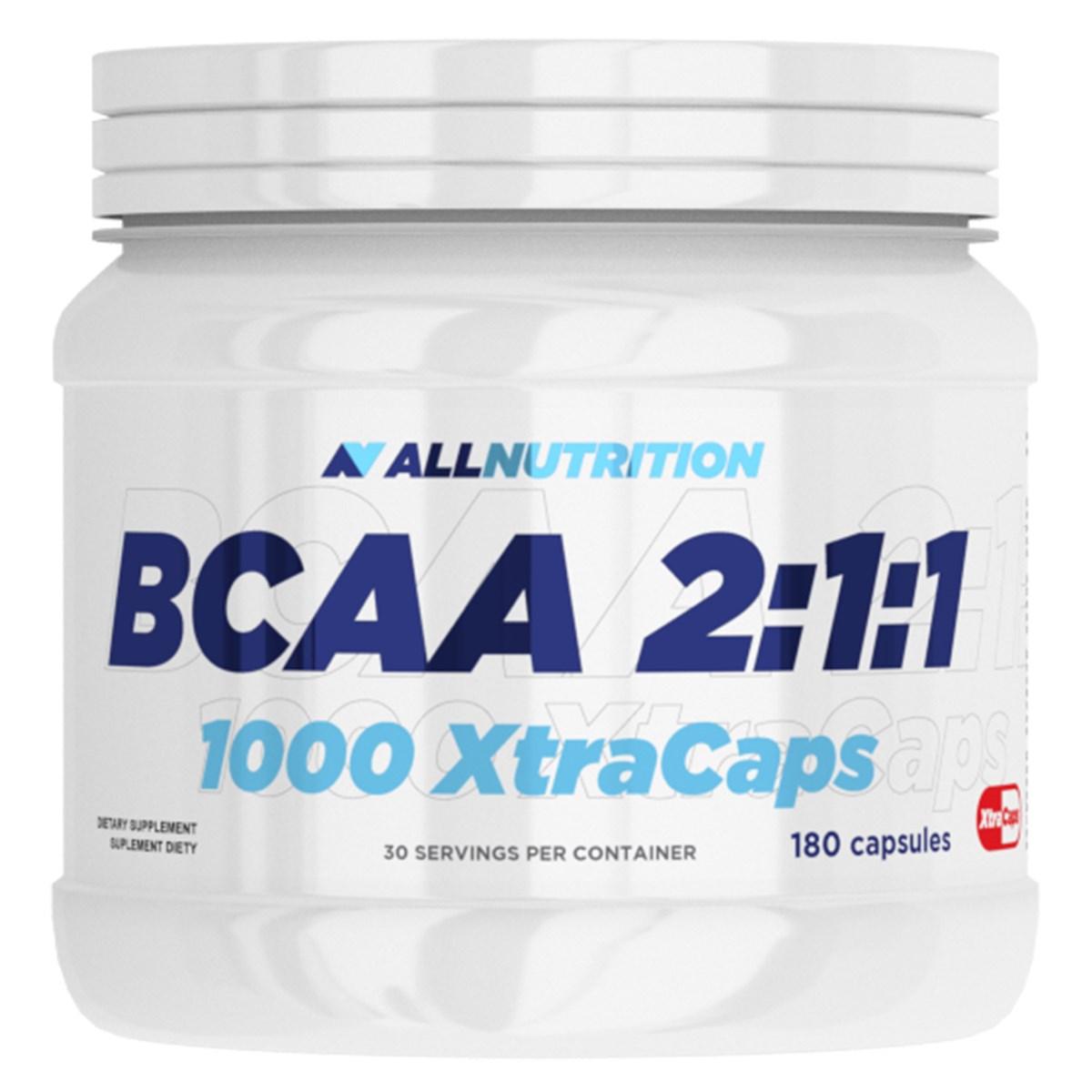 БЦАА AllNutrition BCAA 2:1:1 1000 XtraCaps (180 капс) оллнутришн ,  мл, AllNutrition. BCAA. Снижение веса Восстановление Антикатаболические свойства Сухая мышечная масса 
