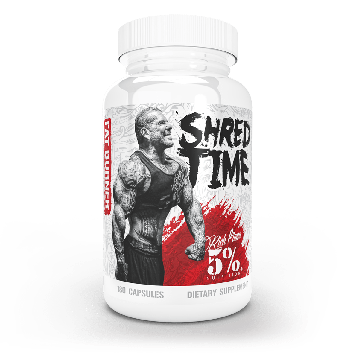 Rich Piana 5% Nutrition  Shred Time 180 шт. / 30 servings,  ml, Rich Piana 5%. Fat Burner. Weight Loss Fat burning 