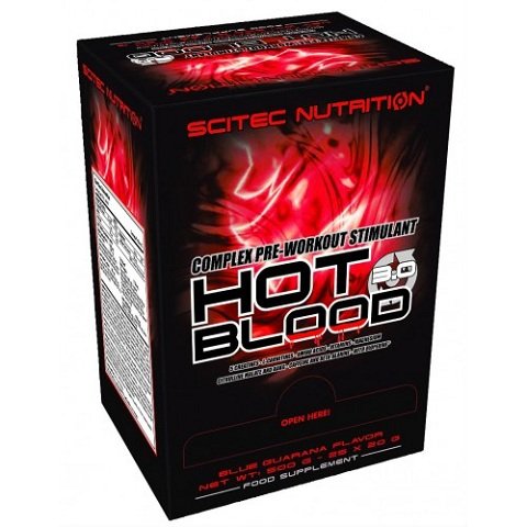 Hot Blood 3.0, 500 г, Scitec Nutrition. Предтренировочный комплекс. Энергия и выносливость 
