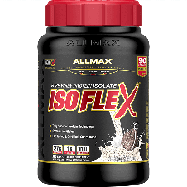 AllMax Сывороточный протеин изолят AllMax Nutrition Isoflex 907 грамм Печенье крем, , 