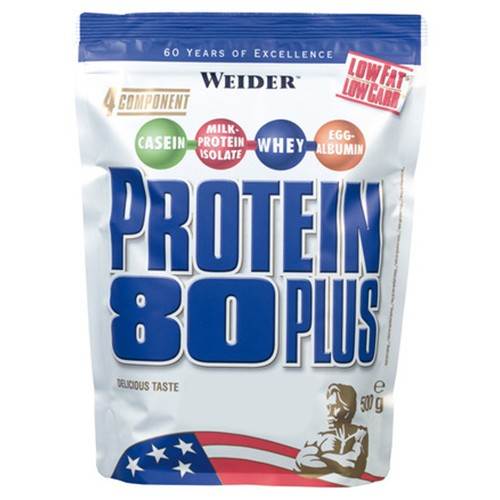Протеин Weider Protein 80 Plus, 500 грамм Ваниль,  мл, Weider. Протеин. Набор массы Восстановление Антикатаболические свойства 
