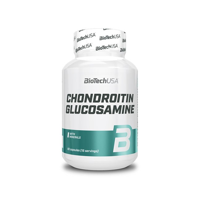 Для суставов и связок BioTech Chondroitin Glucosamine, 60 капсул, СРОК 01.23,  мл, BioTech. Хондропротекторы. Поддержание здоровья Укрепление суставов и связок 