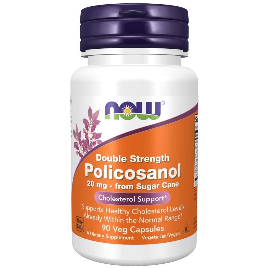 Now Натуральная добавка NOW Policosanol 20 mg Double Strength, 90 вегакапсул, , 