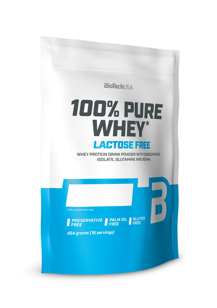 Сывороточный протеин концентрат BioTech 100% Pure Whey Lactose Free (454 г) биотеч пур вей шоколад,  мл, BioTech. Сывороточный концентрат. Набор массы Восстановление Антикатаболические свойства 